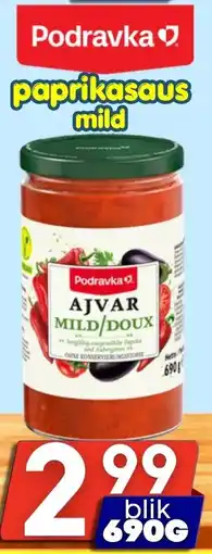 Özbaktat Supermarkt Podravka paprikasaus mild aanbieding