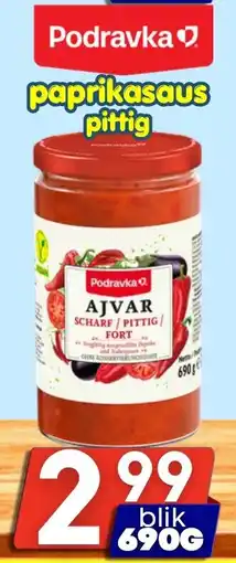 Özbaktat Supermarkt Podravka paprikasaus pittig aanbieding