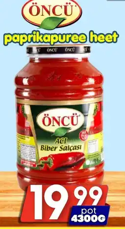 Özbaktat Supermarkt Öncü paprikapuree heet aanbieding