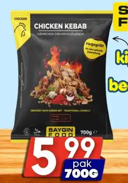 Özbaktat Supermarkt Saygin food chicken kebab kipdöner aanbieding