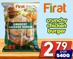 Özbaktat Supermarkt Firat crunchy chicken burger aanbieding