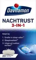 Bol.com Davitamon Nachtrust 3-in-1 – Voedingssupplement – 20 nachtrust tabletten aanbieding