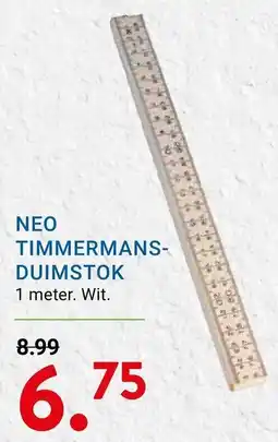 Kluswijs Neo timmermans duimstok aanbieding