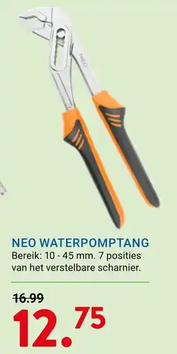 Kluswijs Neo waterpomptang aanbieding