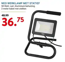 Kluswijs Neo werklamp met statief aanbieding