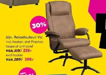 Leen Bakker bijv. Relaxfauteuil Vic aanbieding