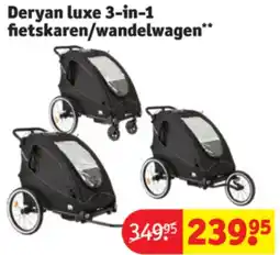 Kruidvat Deryan luxe 3-in-1 fietskaren/wandelwagen aanbieding
