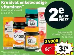Kruidvat Kruidvat enkelvoudige vitaminen aanbieding
