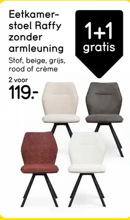 Leen Bakker Eetkamer stoel Raffy zonder armleuning aanbieding