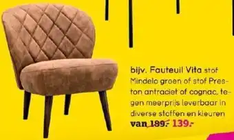 Leen Bakker bijv. Fauteuil Vita aanbieding