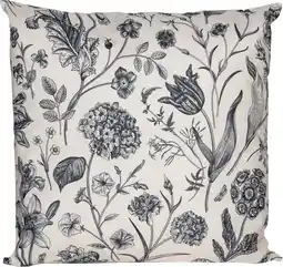 Intratuin Anna's Collection sierkussen Vintage Bloem wit 45 x 45 x 12 cm aanbieding