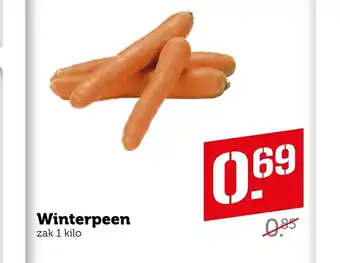 Coop Winterpeen zak 1 kilo aanbieding