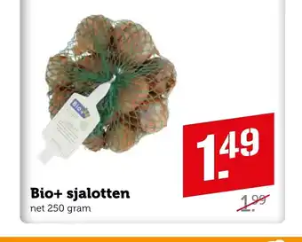 Coop Bio + sjalotten net 250 gram aanbieding