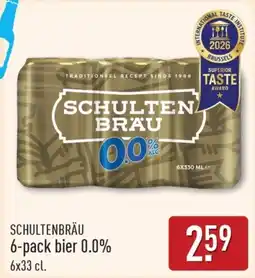 ALDI Schultenbräu 6-pack bier 0.0% aanbieding