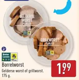 ALDI Borrelworst Gelderse worst of grillworst aanbieding