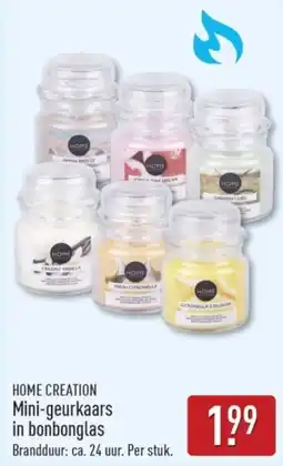 ALDI Home Creation Mini-Geurkaars in Bonbonglas aanbieding