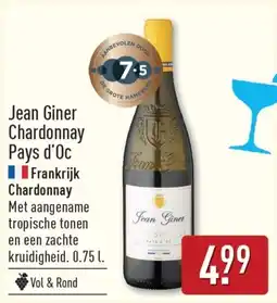 ALDI Jean Giner Chardonnay Pays d'Oc aanbieding