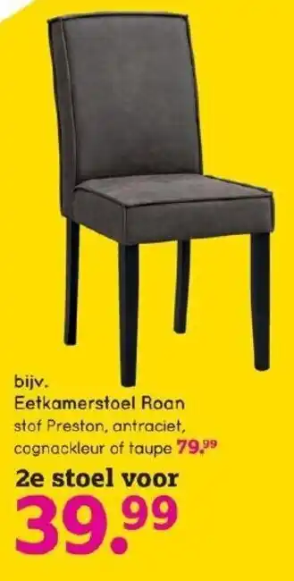 Leen Bakker bijv. Eetkamerstoel Roan aanbieding