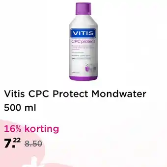 Plein.nl Vitis CPC Protect Mondwater 500 ml aanbieding