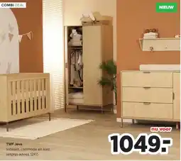 Baby-Dump Twf Java ledikant, commode en kast aanbieding