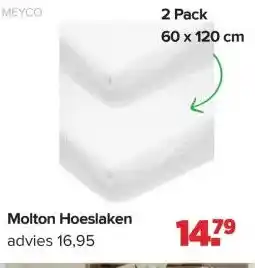 Baby-Dump Molton Hoeslaken aanbieding