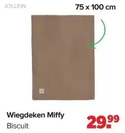 Baby-Dump Wiegdeken Miffy Biscuit aanbieding