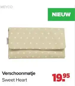 Baby-Dump Verschoonmatje Sweet Heart aanbieding