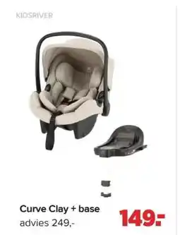 Baby-Dump Kidsriver Curve Clay + base aanbieding