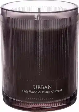 Intratuin Intratuin geurkaars Urban Oakwood & Blackcurrant grijs 32 uur D 8,3 H 10,8 cm aanbieding