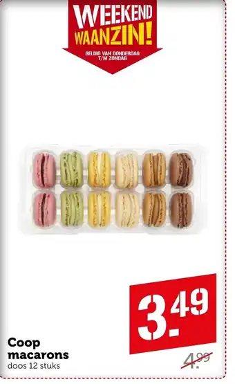 Coop Macarons doos 12 stuks aanbieding
