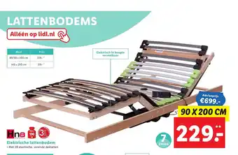 Lidl Elektrische lattenbodem met 28 elastische, verende deklatten 90 x 200 cm aanbieding