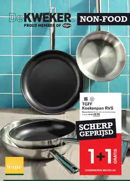 De Kweker TGFF Koekenpan RVS aanbieding