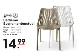 De Kweker Sediamo Evenementenstoel aanbieding
