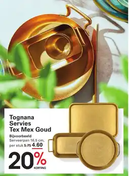 De Kweker Tognana Servies Tex Mex Goud aanbieding
