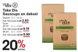 De Kweker Take Dis Sauscups en deksel aanbieding