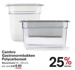 De Kweker Cambro Gastronormbakken Polycarbonaat aanbieding