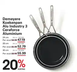 De Kweker Demeyere Koekenpan Alu Industry 3 Ceraforce Aluminium aanbieding