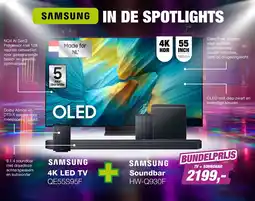 EP Beerepoot SAMSUNG 4K LED TV QE55S95F + SAMSUNG Soundbar HW-Q930F aanbieding