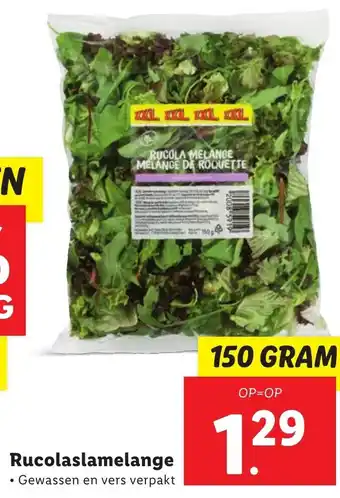 Lidl Rucolaslamelange 150g aanbieding