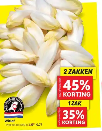 Lidl Witlof 500g aanbieding