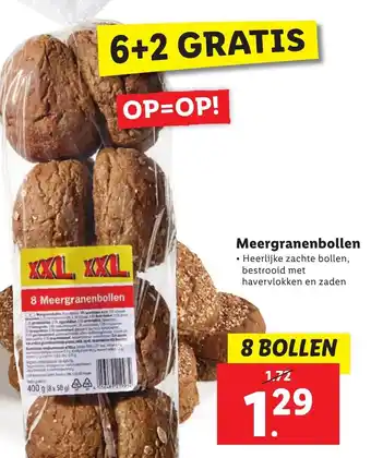 Lidl Meergranenbollen aanbieding