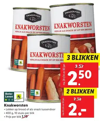 Lidl Kankworsten aanbieding