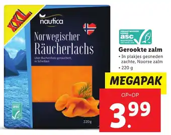 Lidl Gerookte zalm 220g aanbieding