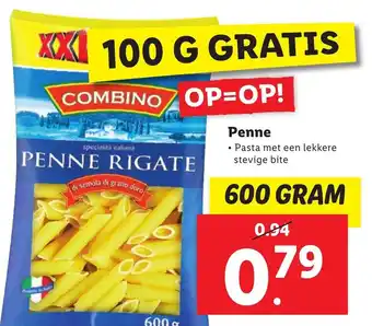 Lidl Penne 600g aanbieding