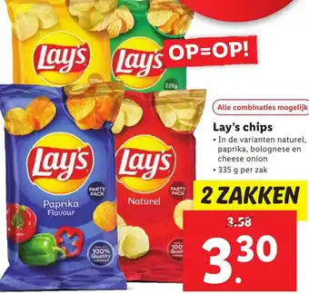 Lidl Lay's chips 335g aanbieding