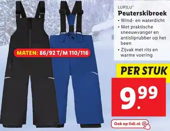 Lidl Peuterskibroek aanbieding