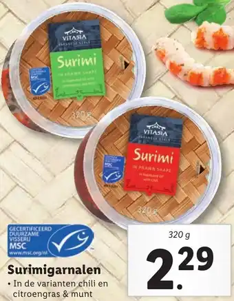 Lidl Surimigarnalen 320g aanbieding