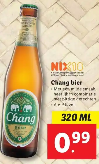 Lidl Chang bier 320ml aanbieding