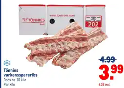 Makro Tönnies varkensspareribs aanbieding