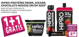 De Boerenschuur Hipro proteïne drink, kwark, chocolate mousse en/of reep aanbieding